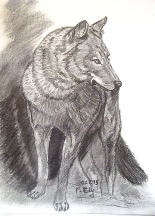 Loup Drawing By Fredessin Artmajeur
