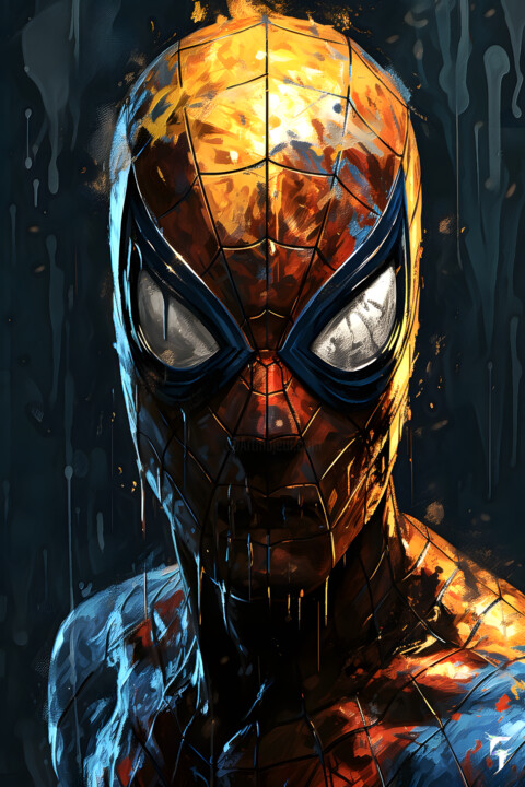 Éclats Héroïques : Spider-Man Aquatique, Digital Arts by Frédéric