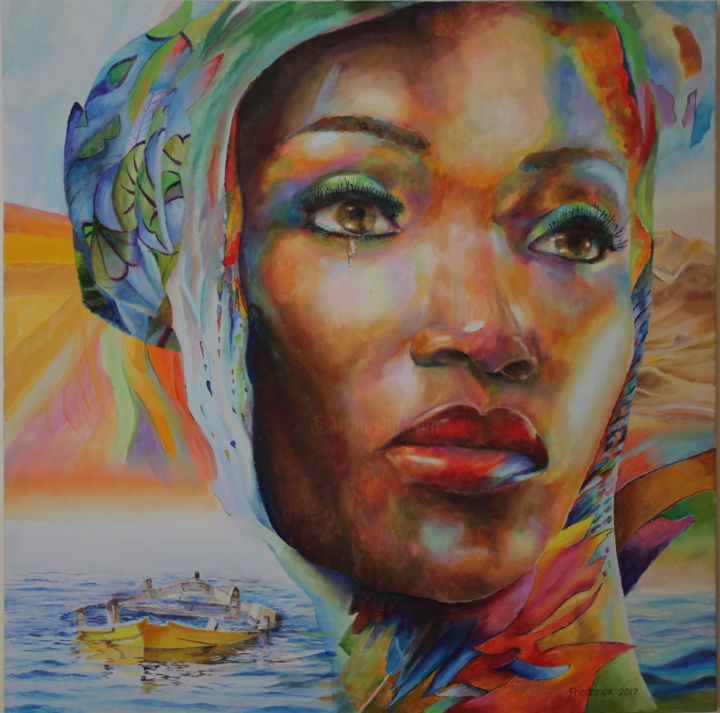 Painting titled "the-immigrant.jpg" by Frederick Gingell, Original Artwork, Oil