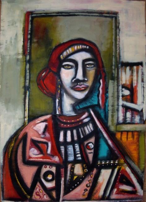 Painting titled ""rêverie d'Alger"" by Frédérique Manley, Original Artwork, Oil