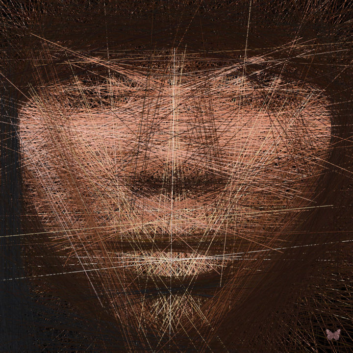 Arts numériques intitulée "Ethnic Out Of Lines…" par Frédéric Durieu & Nathalie Erin, Œuvre d'art originale, Travail numériq…