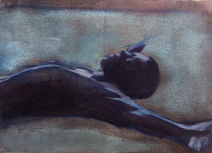 Peinture intitulée "Surrender under the…" par Freya Platts Costeloe, Œuvre d'art originale, Huile Monté sur Panneau de bois