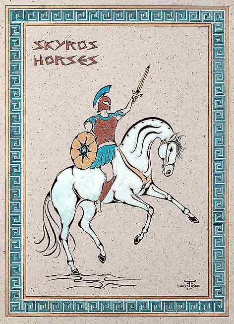 "SKYROS HORSES : LE…" başlıklı Tablo Laurent Frison tarafından, Orijinal sanat, Diğer