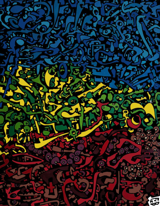 Pintura titulada "istamboul" por Frob, Obra de arte original, Acrílico