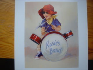 Pittura intitolato "Rosie's Band" da G. Rose, Opera d'arte originale