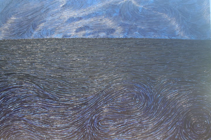 Peinture intitulée "Spreading Night" par Gabriel Baptiste, Œuvre d'art originale