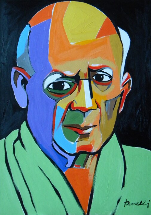 Malarstwo zatytułowany „Portretul lui Pablo…” autorstwa Gabriele Donelli, Oryginalna praca, Akryl