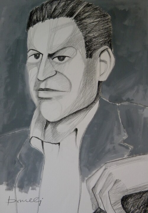 Painting titled "Portrait of David P…" by Gabriele Donelli, Original Artwork, Pastel