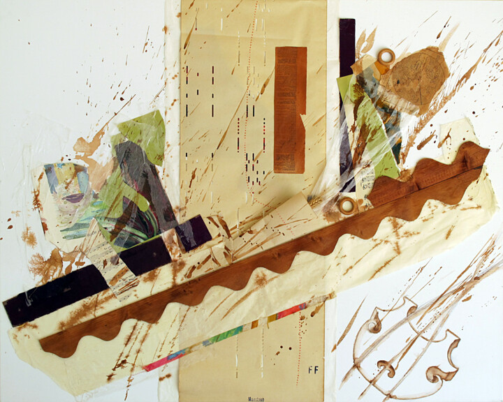 Collages intitulée "fuga-80cmx1m.png" par Gabriella Porpora, Œuvre d'art originale
