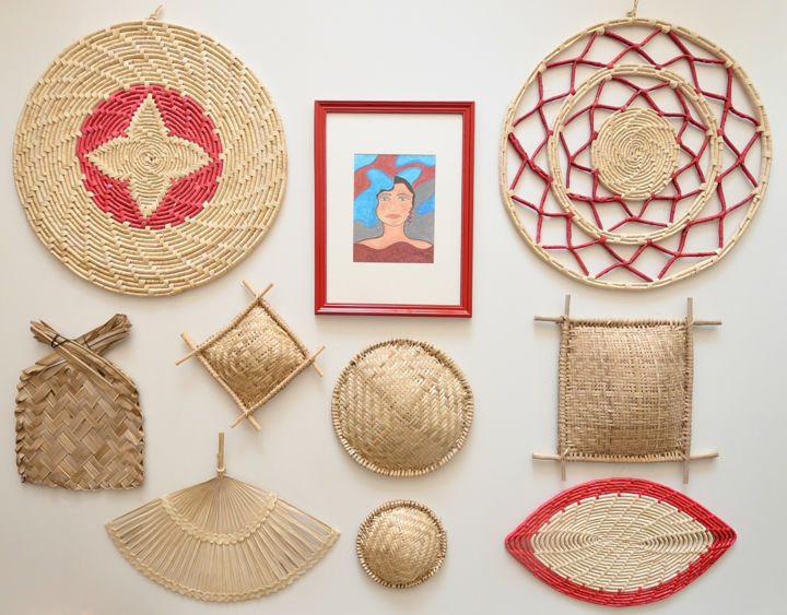 手工艺品 标题为“COMPOSIÇÃO SACOLAS…” 由Silvia Camargo, 原创艺术品, 家居装饰