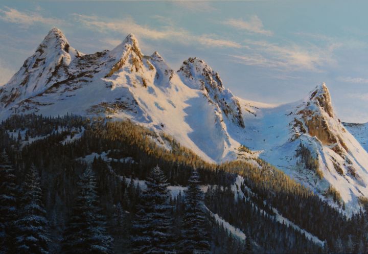 Schilderij getiteld "Tatra Mountains. Li…" door Jacek Paweł Siedlec, Origineel Kunstwerk, Olie