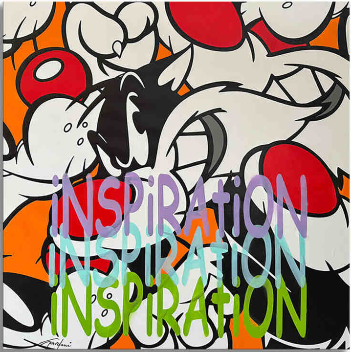 Painting titled "Sylvester Inspirati…" by Gardani, Original Artwork, Acrylic Mounted on Wood Stretcher frame