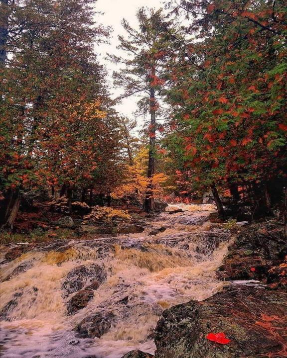 摄影 标题为“'Canadian Waterfall'” 由Garrett Campbell, 原创艺术品, 数码摄影