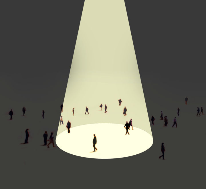 Digital Arts με τίτλο "light shaft people" από Gary Waters, Αυθεντικά έργα τέχνης, Ψηφιακή ζωγραφική