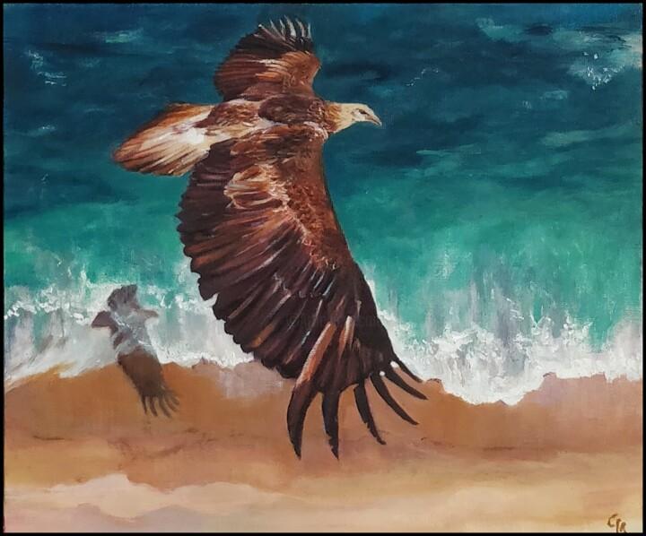 Schilderij getiteld ""Spread Your Wings"" door Gayathri Seshadri, Origineel Kunstwerk, Olie