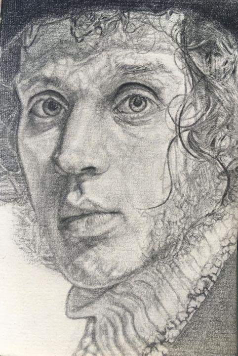 Drawing titled "Herman" by Geert De Vuyst, Original Artwork, Pencil