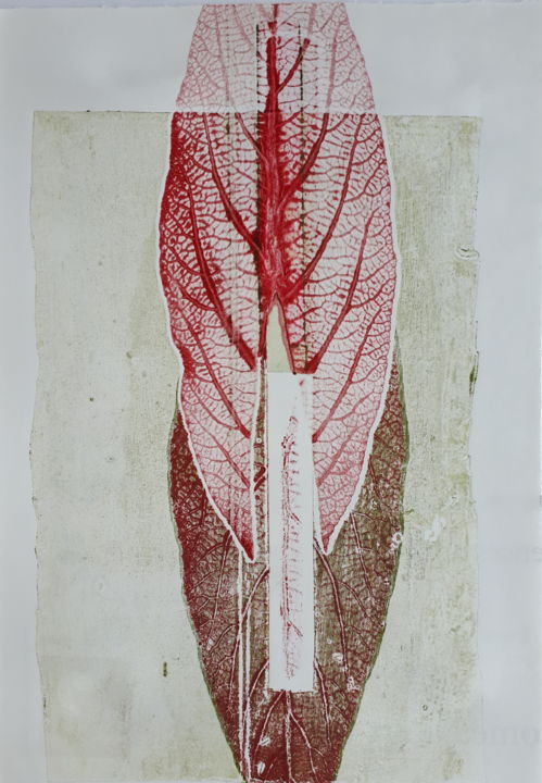 印花与版画 标题为“Vulve végétale” 由Geneviève Vastrade, 原创艺术品, 蒙纳