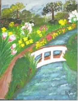 Painting titled "Brook" by Genieve Dawkins, Original Artwork