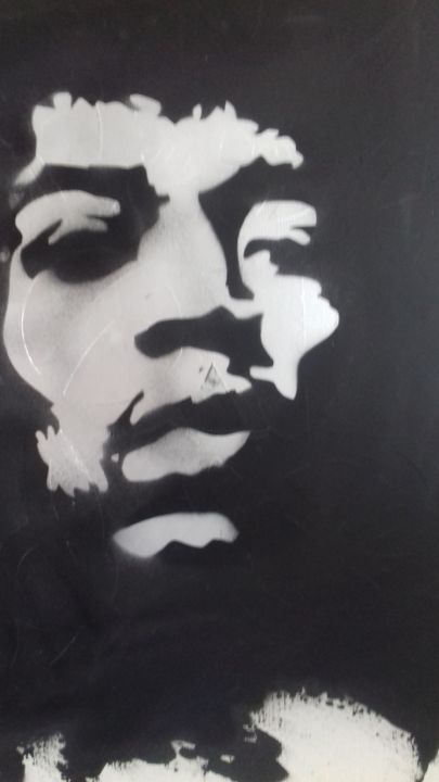 Pintura titulada "Hendrix" por G.E.F, Obra de arte original, Acrílico