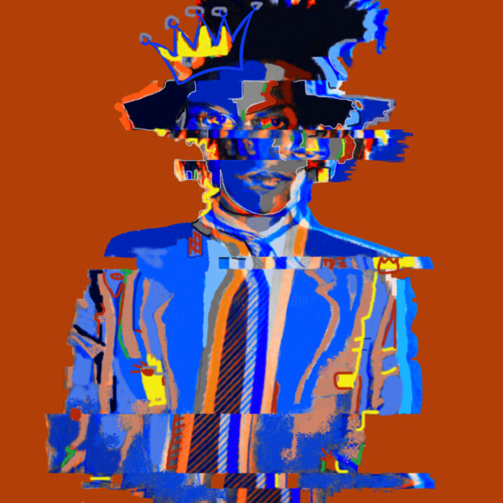 Digitale Kunst getiteld "Basquiat" door Geraldine Ragon, Origineel Kunstwerk, Digitaal Schilderwerk