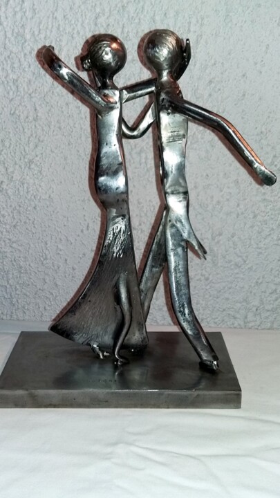 Sculpture intitulée "LES DANSEURS /TANGO…" par Gerard Lami, Œuvre d'art originale, Métaux