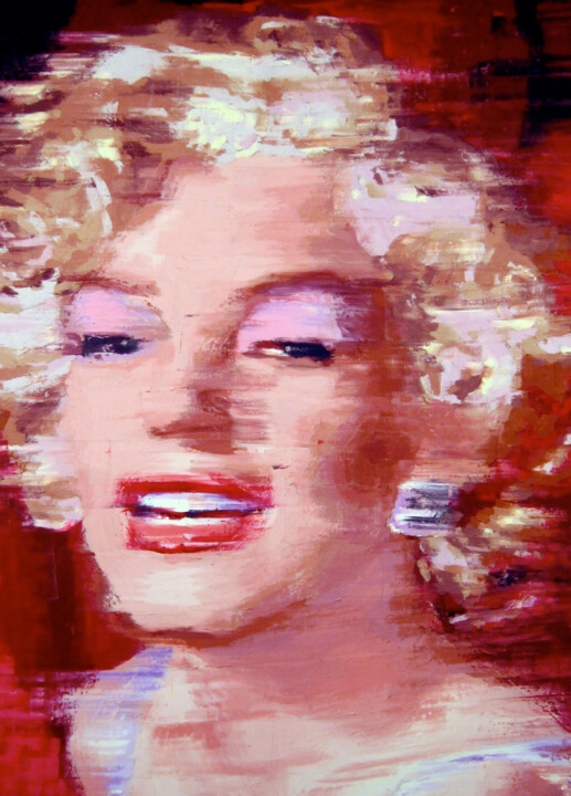 Ζωγραφική με τίτλο "Blondie" από Gerry Chapleski, Αυθεντικά έργα τέχνης, Λάδι Τοποθετήθηκε στο Ξύλινο φορείο σκελετό