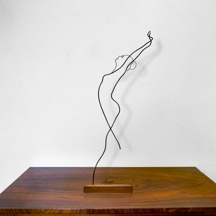 Sculpture intitulée "Filo per la Danza" par Giancarlo Morandi, Œuvre d'art originale, Fil de fer