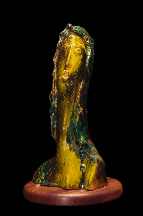 Skulptur mit dem Titel "il sacrificio" von Giangenta, Original-Kunstwerk, Keramik