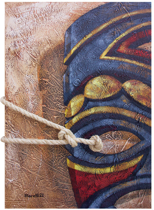 绘画 标题为“Máscara Africana 2” 由Gilberto Moralli, 原创艺术品, 丙烯