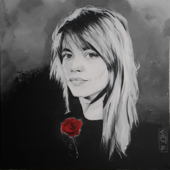 Françoise Hardy Painting by Gief | Artmajeur