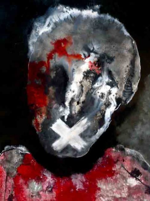 Painting titled "vox populi" by Virginie Descure, Original Artwork