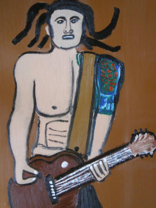 Peinture intitulée "Lenny Kravitz" par Gilles Piquereau, Œuvre d'art originale, Huile