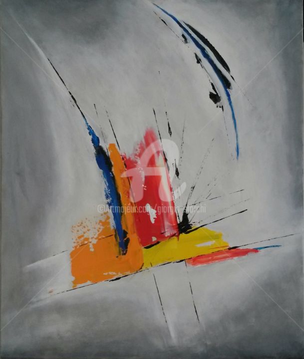 Malerei mit dem Titel "Splash" von Giorgio Storchi, Original-Kunstwerk, Acryl