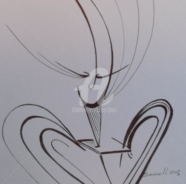 Coeur Brise Drawing By Ghyslaine Leonelli Artmajeur