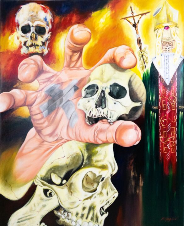 绘画 标题为“The last Judgement” 由Gonzalo Mejía Velasquez, 原创艺术品, 丙烯