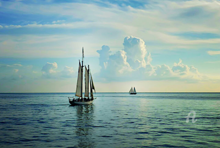 Photography titled "sailboats florida" by Gor Don(Gnie), Original Artwork, Digital Photography