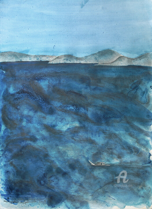 Peinture intitulée "Moving Waters" par Gordonartist1, Œuvre d'art originale, Acrylique