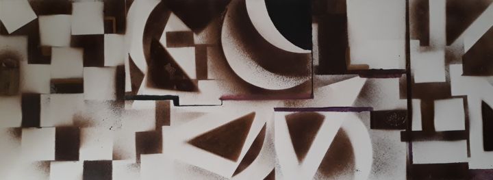 Pittura intitolato "Geometric abstracti…" da Graciete Matos, Opera d'arte originale, Spray