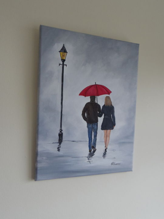 Walking In The Rain Painting By Graham Evans Artmajeur