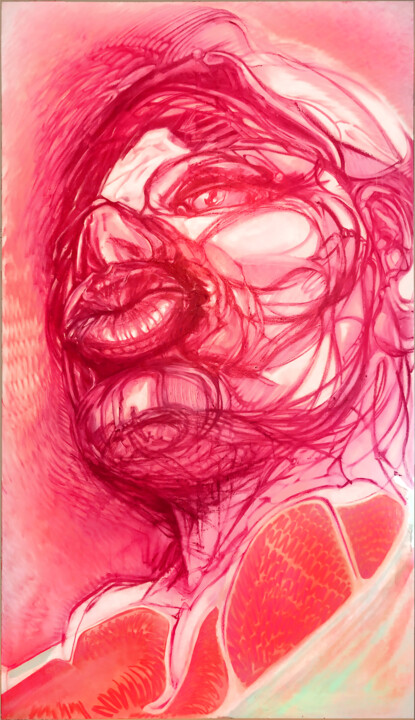 Pintura titulada "" L'Anatomie du Cou…" por Grégory Dreyfus, Obra de arte original, Oleo Montado en Bastidor de camilla de m…