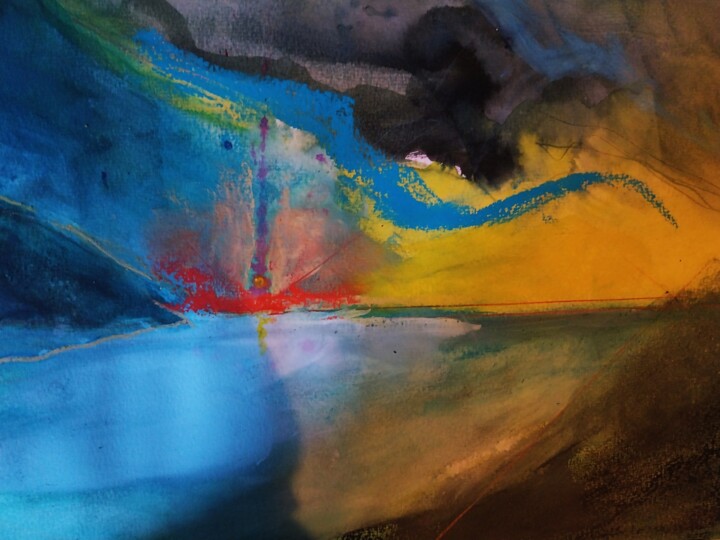 Pintura titulada "Sunset" por Grégory Geng, Obra de arte original, Tinta