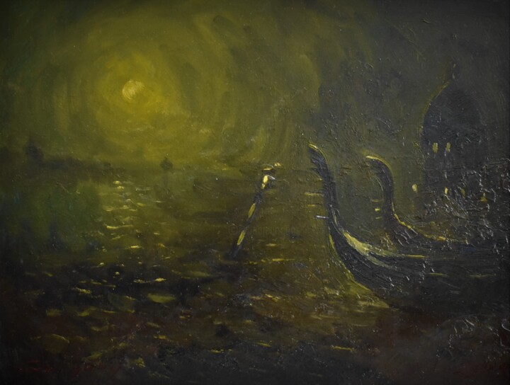 "Magical night" başlıklı Tablo Grigorii Zulkarniaev tarafından, Orijinal sanat, Petrol