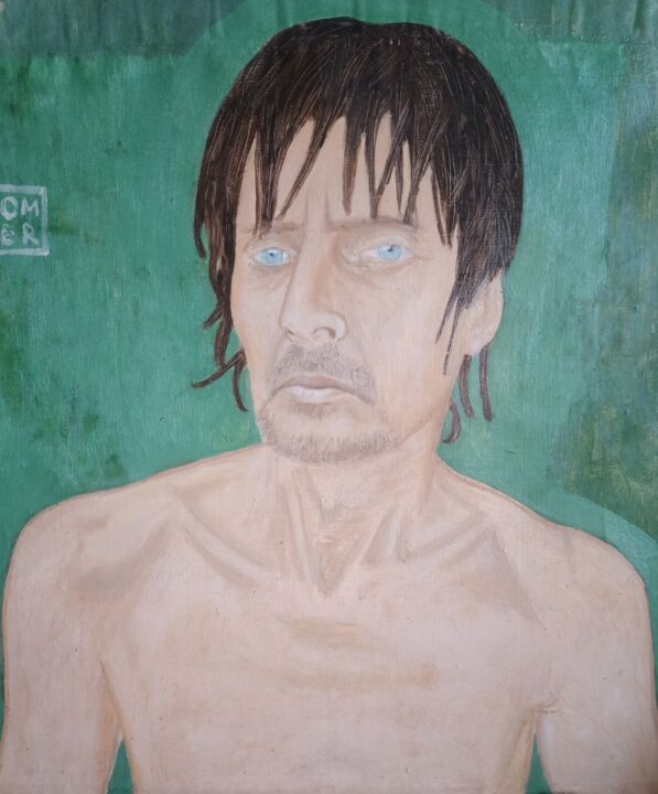 Peinture intitulée "Self portrait" par Grzegorz Domher, Œuvre d'art originale, Huile