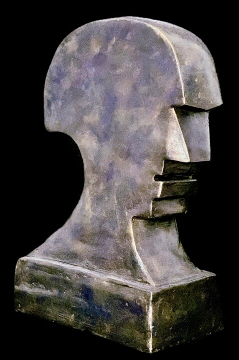 Scultura intitolato "ADAM patine bronze" da Gubé, Opera d'arte originale, Resina