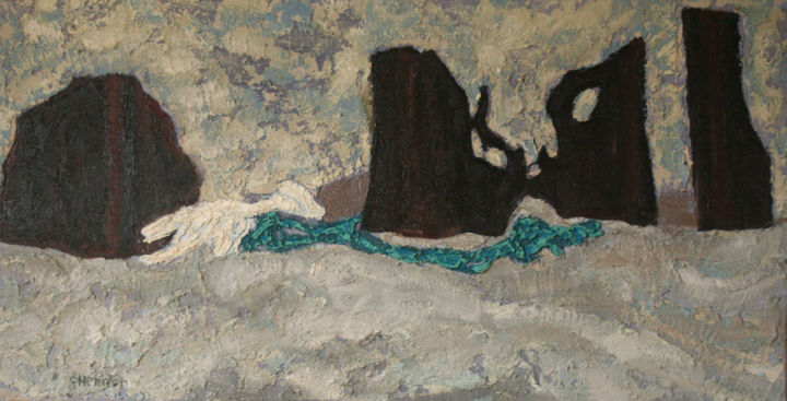 Malarstwo zatytułowany „Légende 9” autorstwa Guénaël Henrion, Oryginalna praca, Akryl