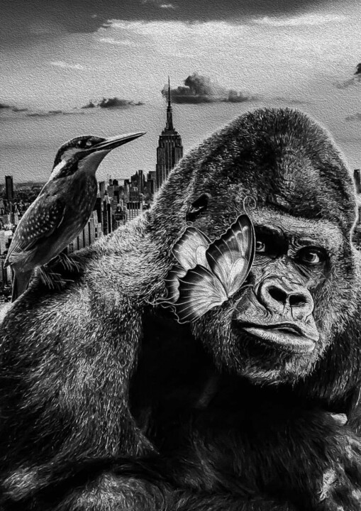 「Kong」というタイトルのデジタルアーツ Guillaume Bellebaultによって, オリジナルのアートワーク, 操作する