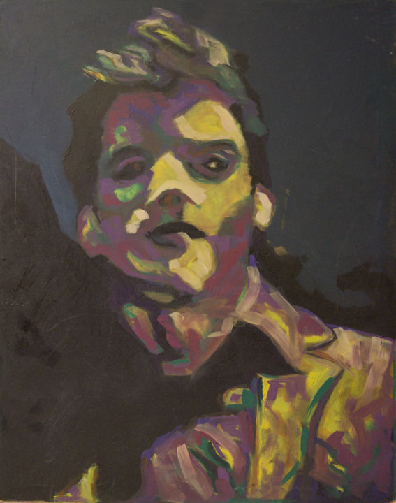 Peinture intitulée "Autoportrait ( oil…" par Guillaume Canva (.cG.), Œuvre d'art originale, Huile