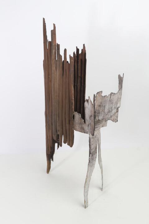 Sculpture intitulée "Théâtre - Cage" par Guillaume Couffignal, Œuvre d'art originale, Bronze