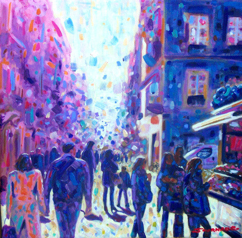 Peinture intitulée "rue de bordeaux.jpg" par Guillaume Journade, Œuvre d'art originale, Acrylique