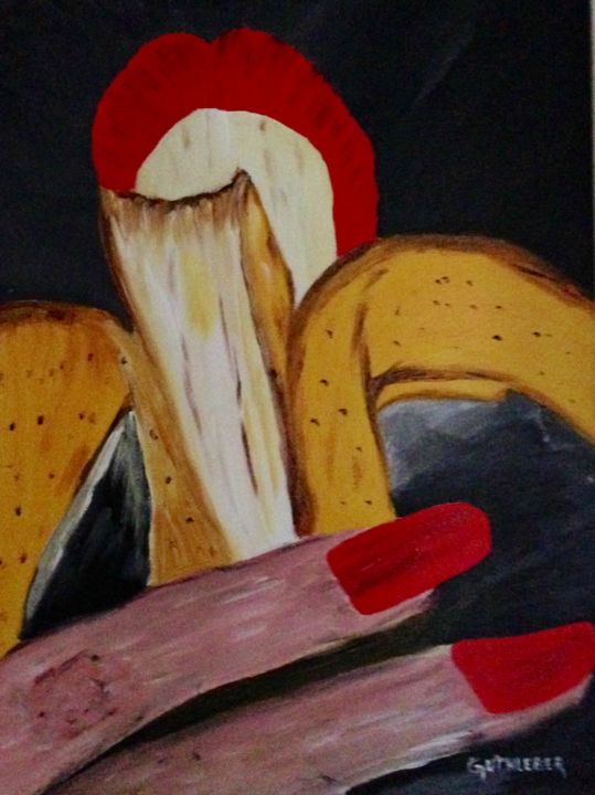 Pintura titulada "gourmandise-61x46.j…" por Geo Guthleber, Obra de arte original, Acrílico